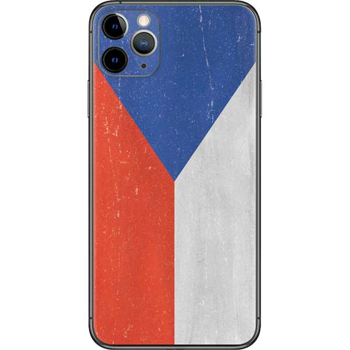 Czech Republic Flag Distressed iPhone 11 Pro Max Skin